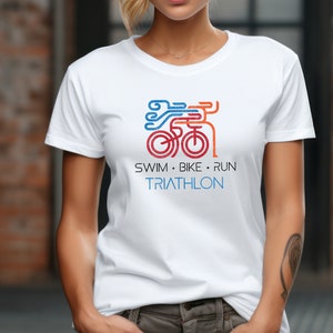 Camisa Swim Bike Run, Camisa retro de triatlón, Camisa vintage de triatlón, Camisa de regalo de triatleta, Camisa de corredor, Camisa unisex SBR06A1