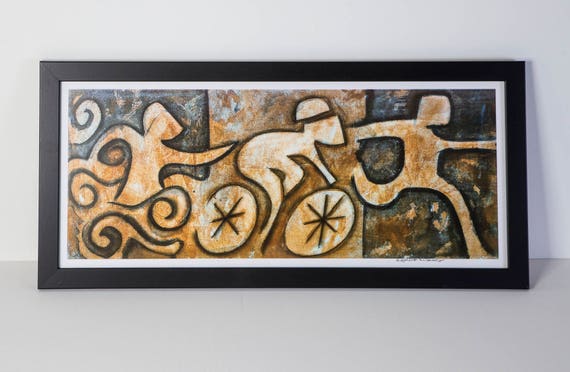 Terra Triathlon Sequence, Triathlon Art Print Ironman Triathlon