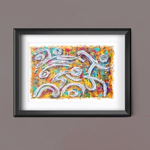 Colored Triathlon- Triathlon Art Print - Triathlon wall decor - Gift for Triathlete- Triathlon action poster