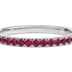 Ruby Eternity Eternity Ring, 18 tcw 18ct Yellow Gold, Hatton - White Gold 18k