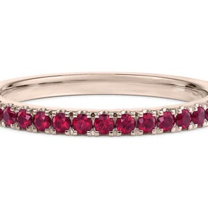 Ruby Eternity Eternity Ring, 18 tcw 18ct Yellow Gold, Hatton - Rose Gold 18k