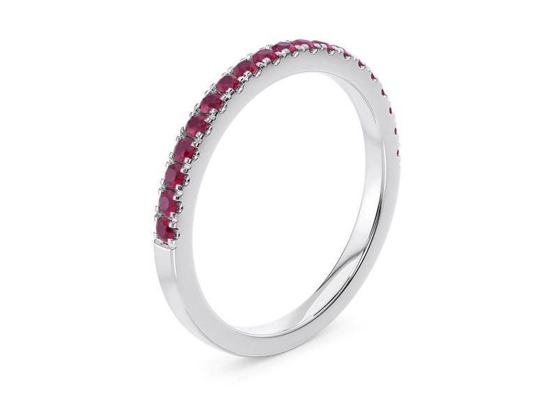 Ruby Eternity Eternity Ring, 18 tcw 18ct Yellow Gold, Hatton -