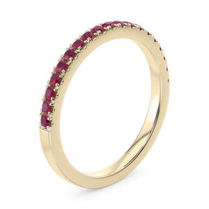 Ruby Eternity Eternity Ring, 18 tcw 18ct Yellow Gold, Hatton -