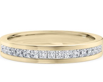 1.8ct Princess Cut Lab Diamond Half Eternity Ring