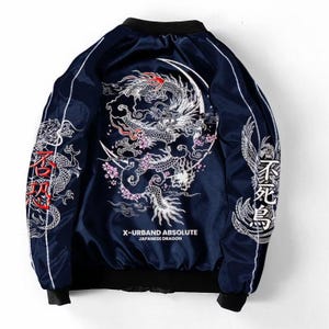 Sukajan Jacket Kurode Ryu Embroidery, Japan Jacket