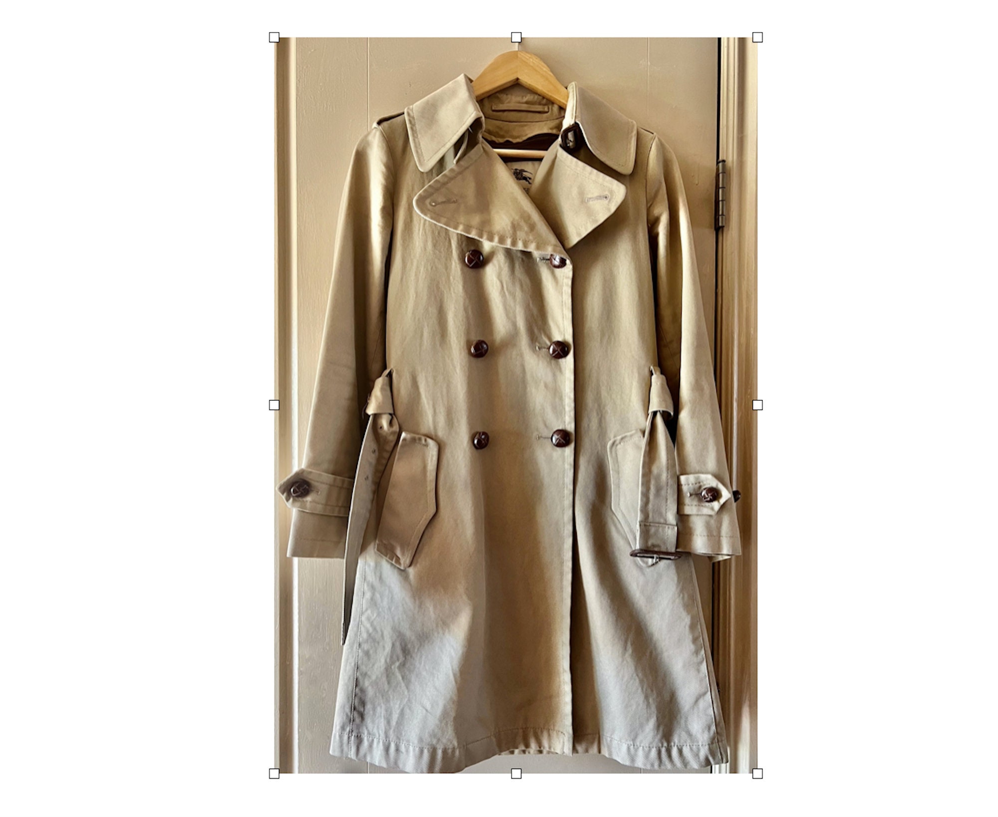 Burberry London Cotton Trench Coat With Removal Brown Plaid - Etsy