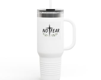 No Fear cross script Insulated Travel Mug | 40oz stainless tumbler