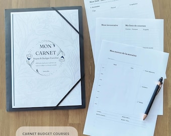 Planner Budget Courses PDF | Charge Mentale Famille Nombreuse | Menus & Budget à Imprimer