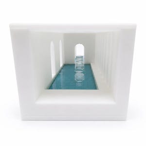 Salles de billard en arrière-plan, espace liminal miniature | Décoration de bureau faite main