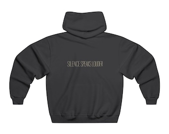 Bluza z kapturem Silence Speaks Louder | Minimalistyczna bluza z grafiką w stylu streetwear