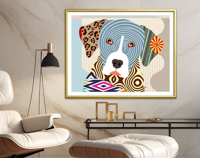 Louisiana Catahoula Leopard Dog, Colorful Dog Pop Art Poster