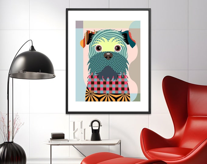 Brussels Griffon Art, Griff Dog Breed Pet Poster Pet Portrait