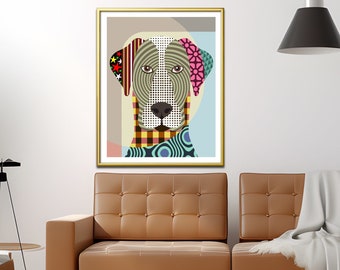 Great Dane Art Giant Dog, Puppy Art Furry Friend