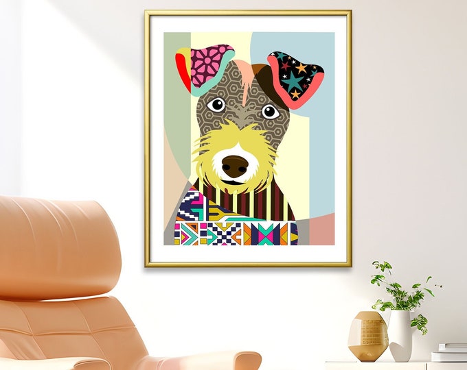 Lakeland Terrier Cute Dog Art Print Pet Portrait Furry Friends