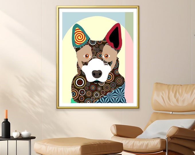 Australian Cattle Dog ACD Pet Portrait Doggie Print