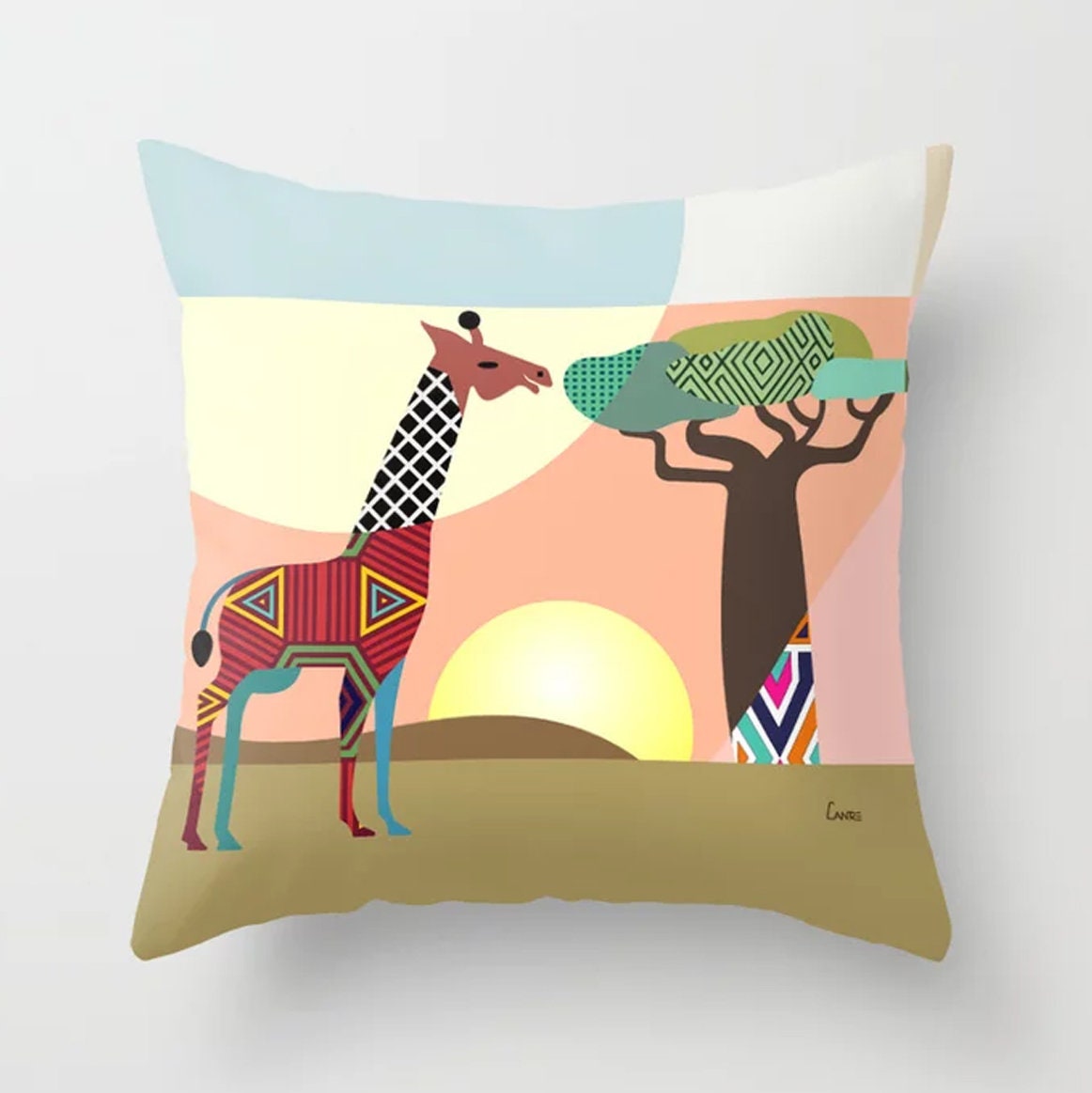 safari decor pillow