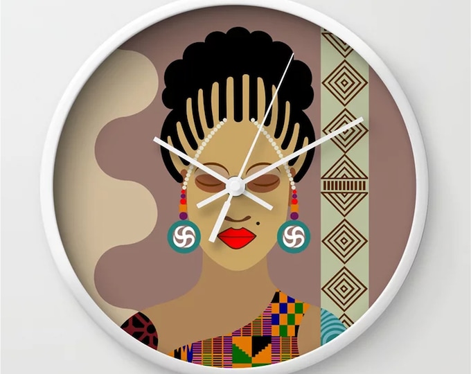 Black Girl Magic Clock, African Woman Black Queen Decor