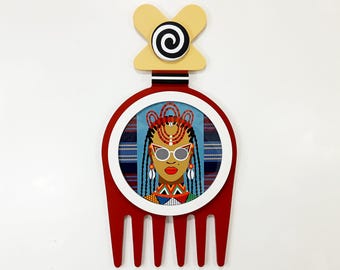 African Woman Wall Sculpture: Afrocentric Wooden Art Limited Edition Cultural Home Decor Statement Piece