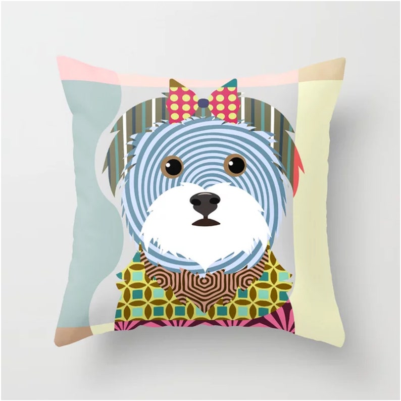 Maltese Pillow Dog Cushion Pet Lover Gift image 1