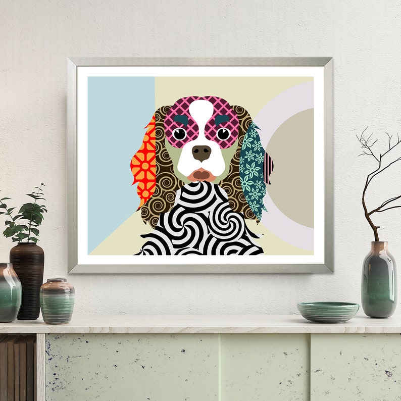 Cavalier King Charles Spaniel Art Print Dog Pet Portrait