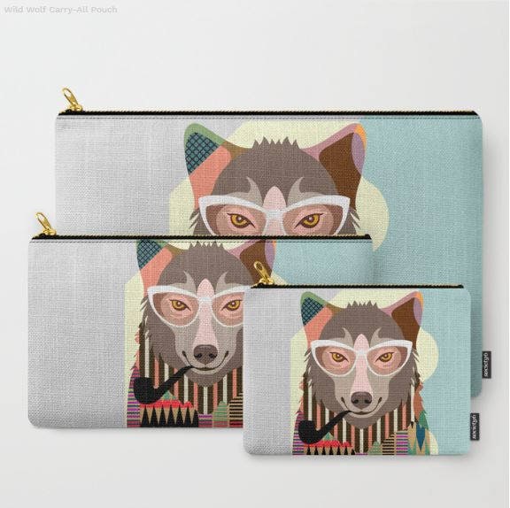 Wolf Tote Gift Bag, Funny Wild Wolf Art