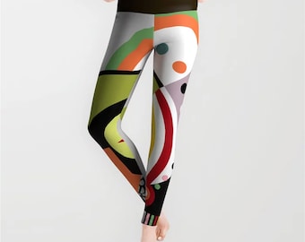Colourful Leggings, Womens Leggings, Printed Leggings, Plus Size Leggings, Yoga Leggings, Workout Leggings, Active Wear