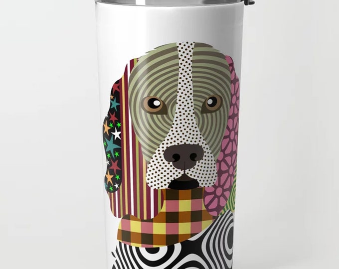 Cocker Spaniel Mug gifts, Dog Tumbler Stainless Steel Travel Cup