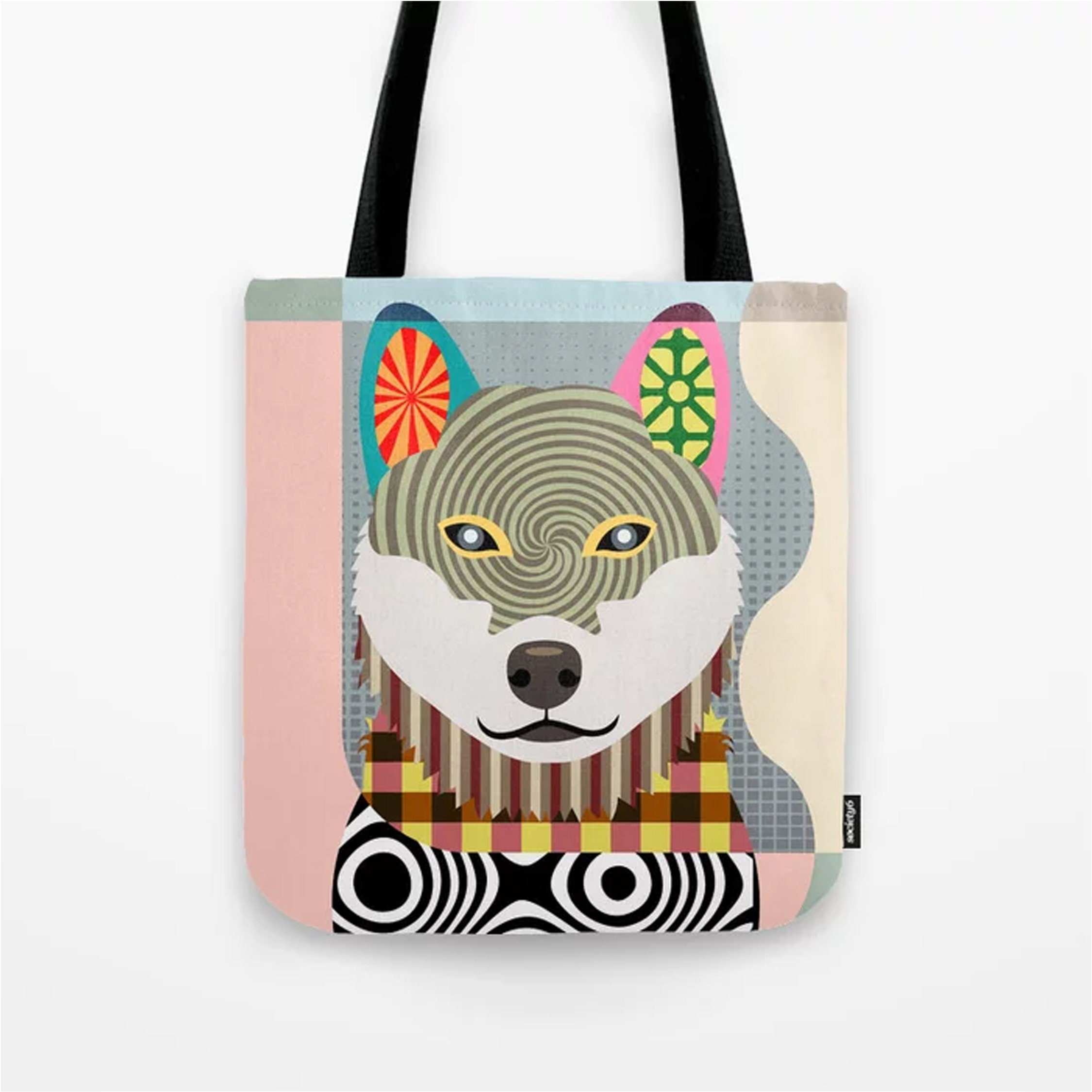 Shiba Inu Tote, Shibe Dog Weekend Bag Pet Portrait