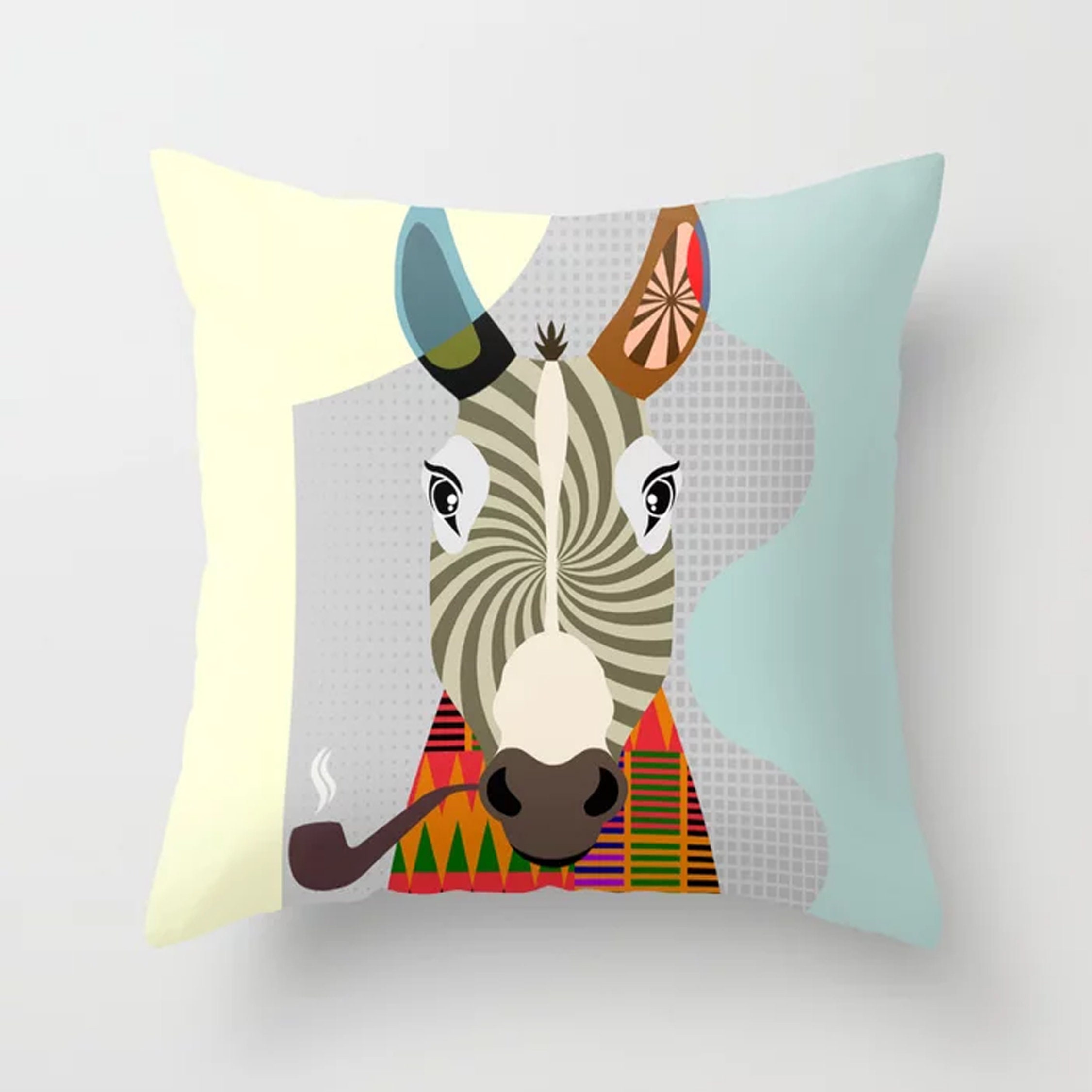Donkey Pillow, Colorful Animal Cushion Farmers Gift