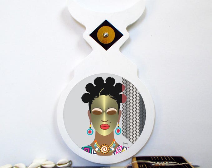 Afrocentric Woman Art Wooden Sculpture Pop Art Modern African American Natural Hair Decor Black Girl Gift