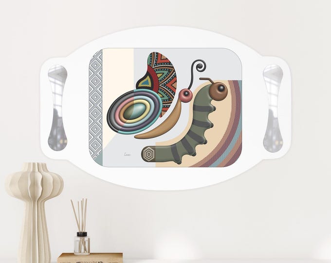 Butterfly Wall Art Decor, Contemporary Unique Inspirational Abstract Modern Boho Wall Decor 3D Mid Century Minimalist Wooden Pop Art