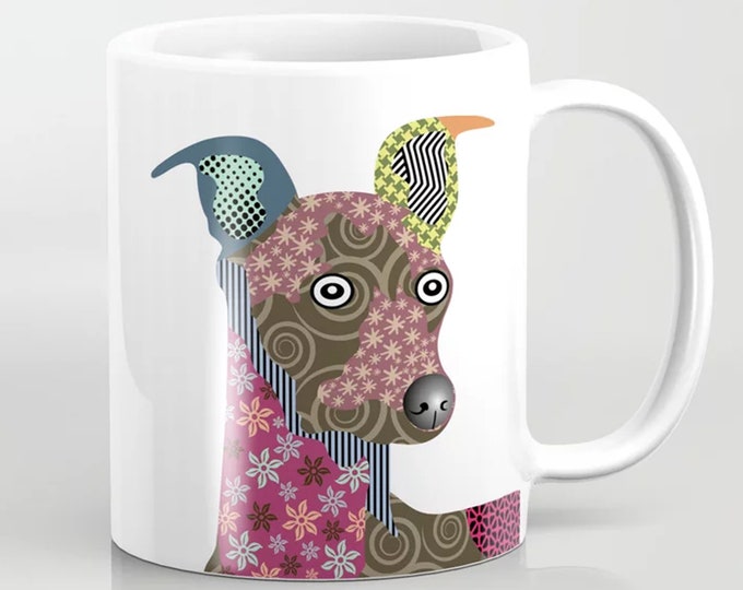 Greyhound Mug, Italian Dog Coffee Ceramic Cup