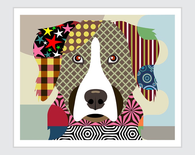 Bernese Mountain Dog, Berner Dog Portrait Pet Poster