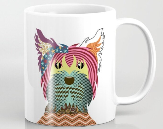 Yorkshire Terrier Mug, Yorkie Lover Gift Puppy Ceramic Coffee Cup