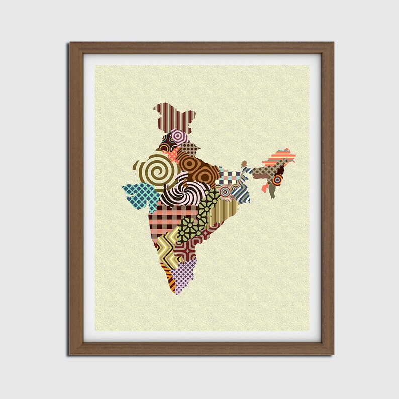 India Map Wall Art Decor New Delhi Poster Gift Etsy