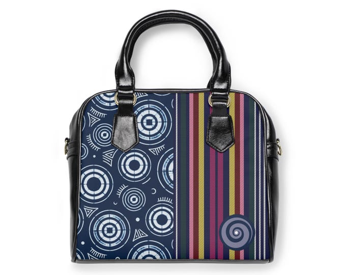 Adire Aso Oke Yoruba Shoulder Bag, African Print Handbag, Black Women’s Gift