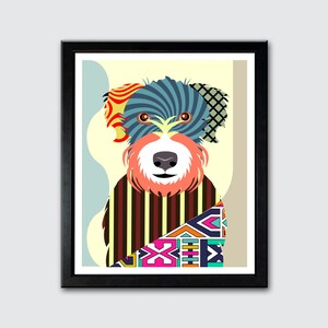Wheaten Terrier Wall Art, Soft Coated Dog Wall Décor Doggy Pet Portrait Canine Painting image 5