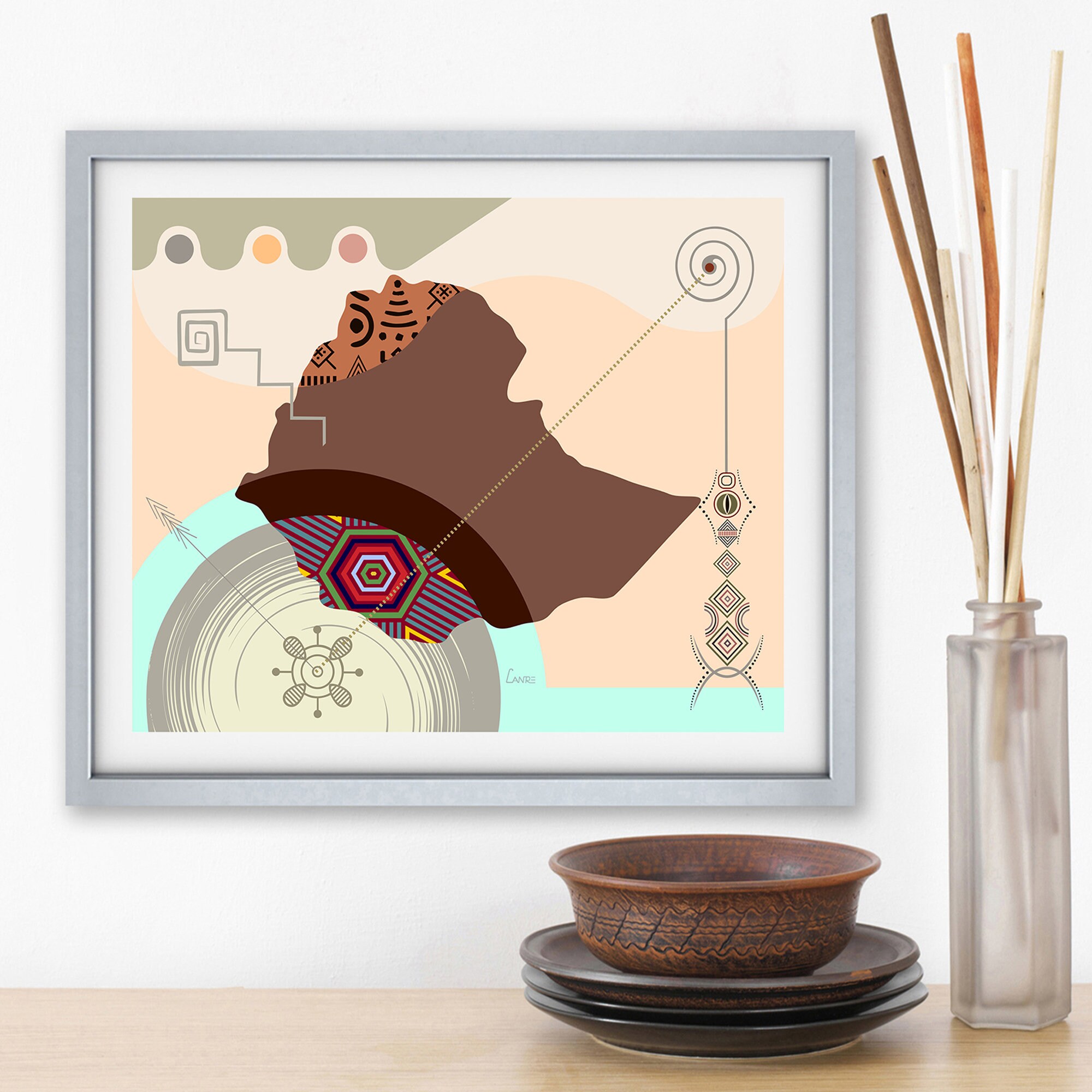 Ethiopia Map Art Print Wall Decor Addis Ababa Poster African Etsy Canada