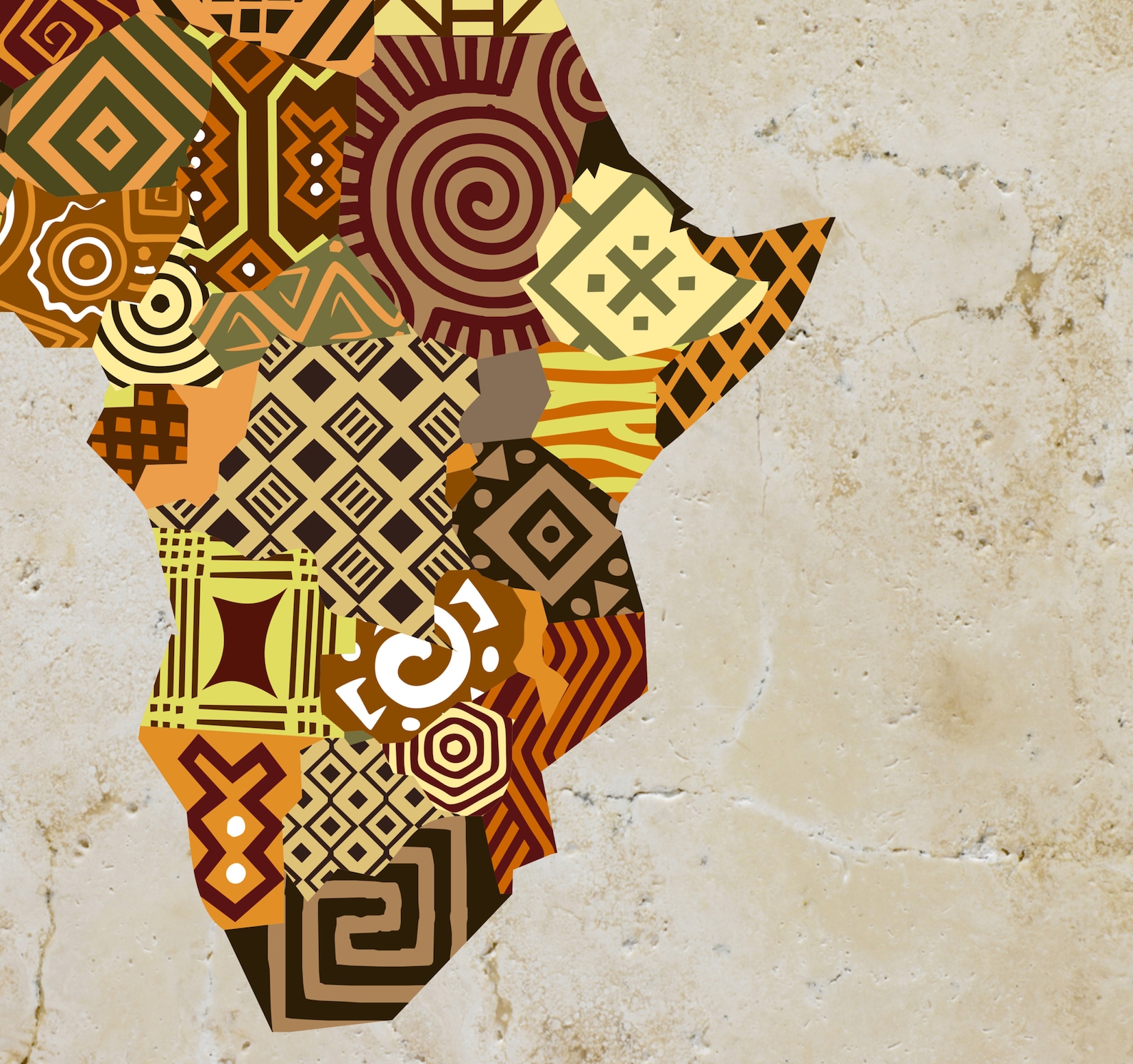African Map Art African Print Map Decor African Wall Art  Etsy