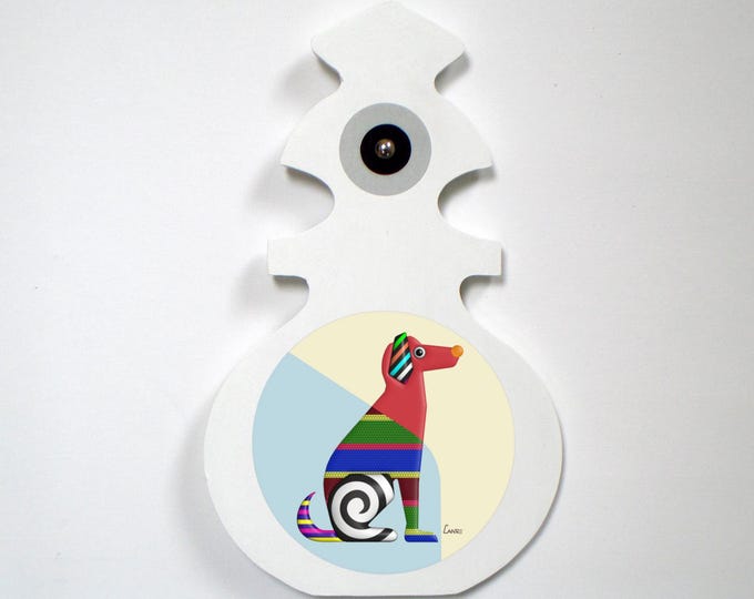 Pop Art Cubism Dog Wooden Wall Art Abstract Colourful Dog Sculpture Modern Pet Decor Handmade Dog   Lover Gift Animal Home Decor