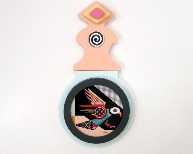 Cubist Eagle Wood Wall Sculpture: Geometric Bird Art, Inspirational Decor