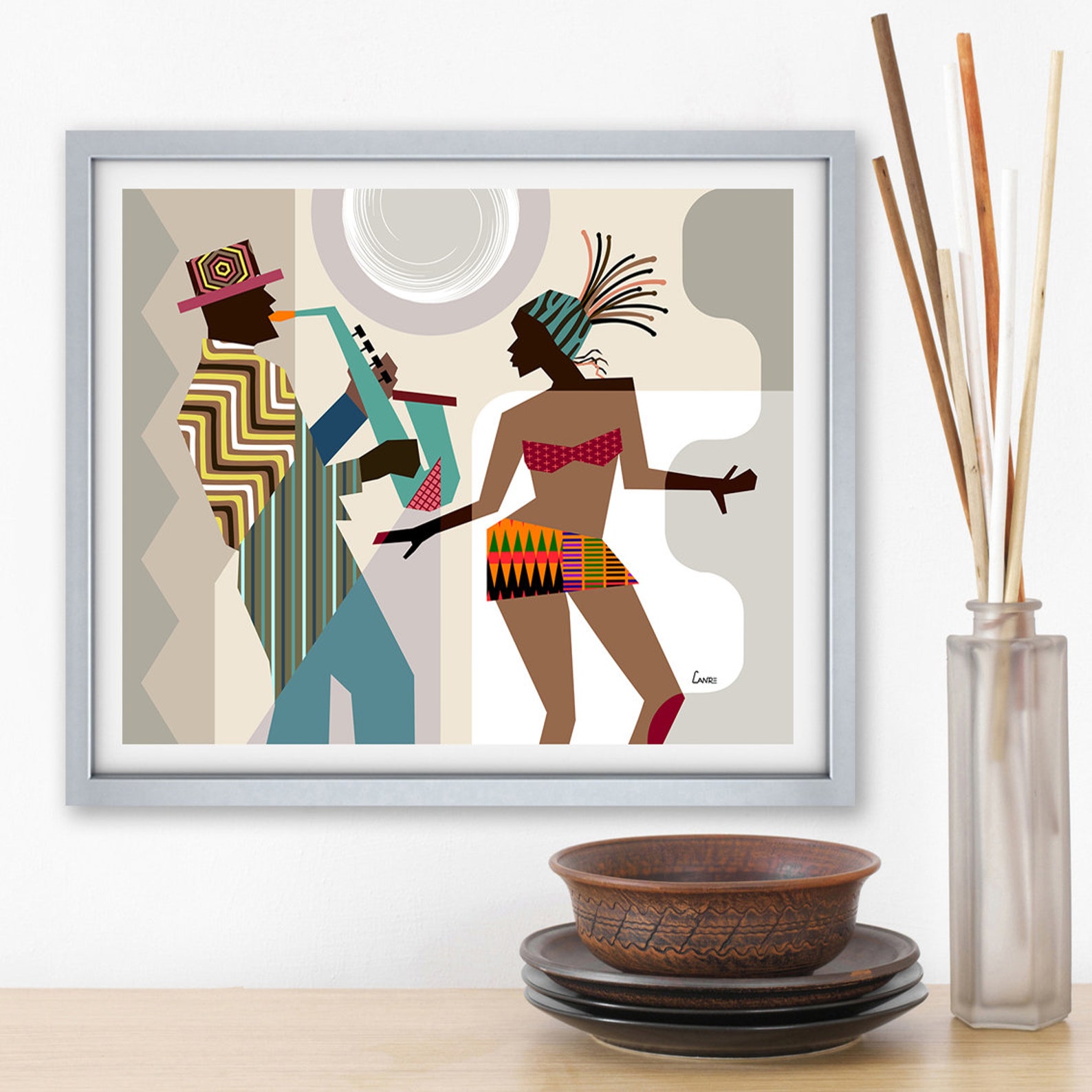 African American Wall Art African Painting African Decor Etsy