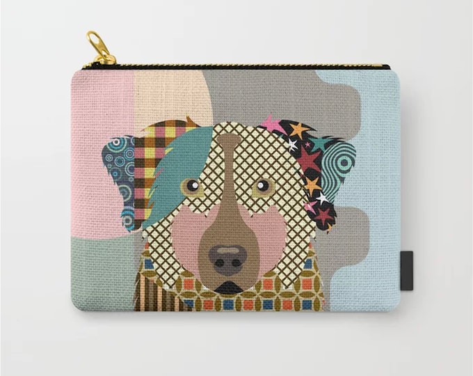 Australian Shepherd Purse, Aussie Wallet  Dog Zipper Pouch