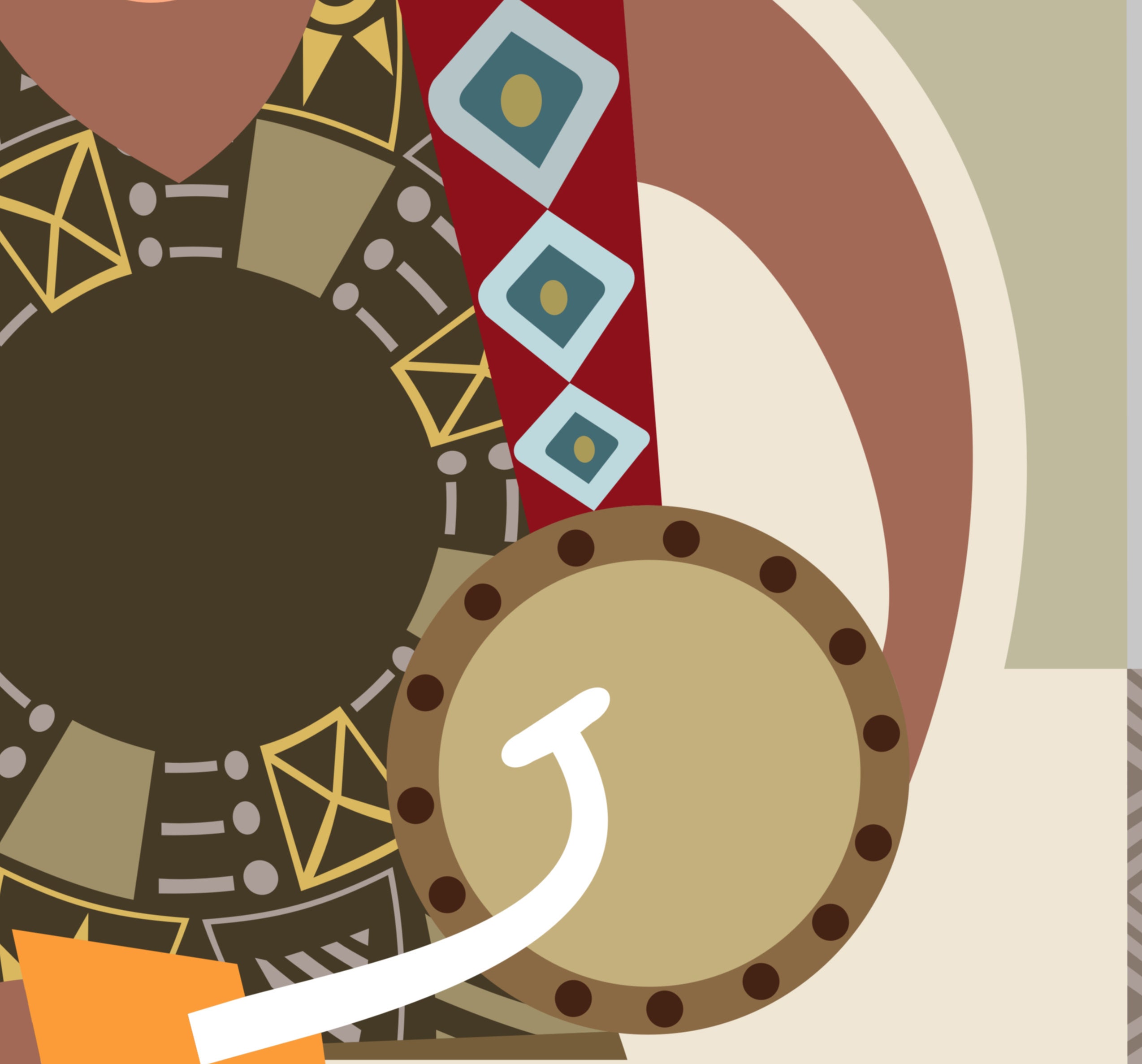 African Talking Drum Print Yoruba Art Gangan Beat Nigerian Etsy