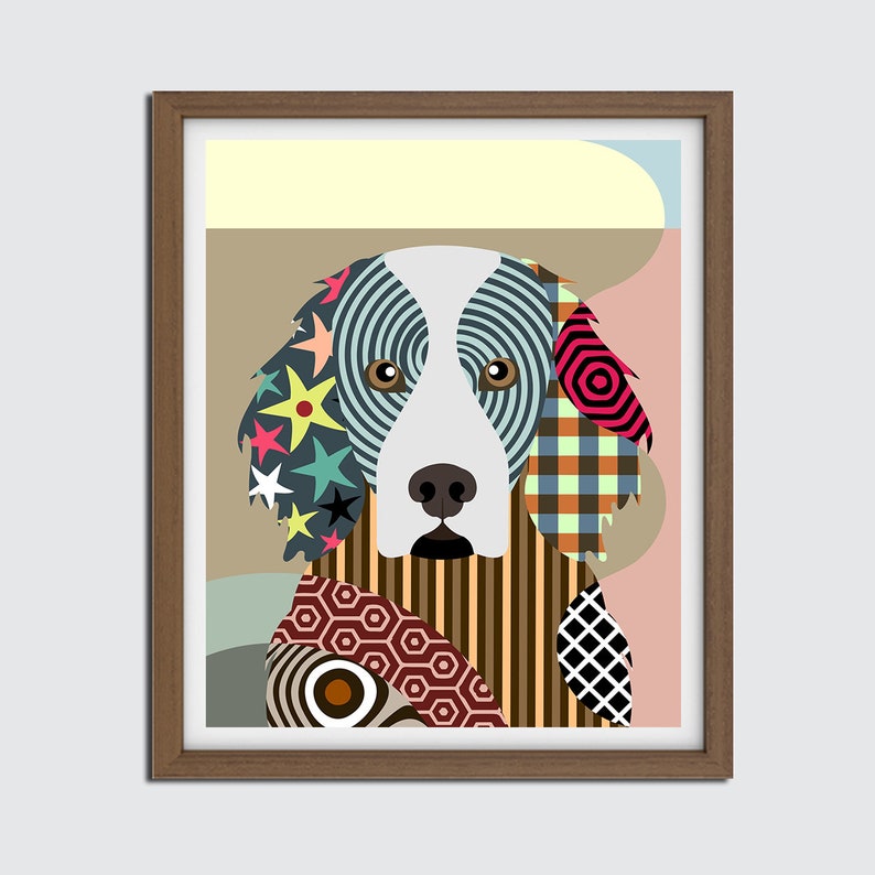 Gordon Setter Dog Painting Pet Portrait Pop Art Print Gift