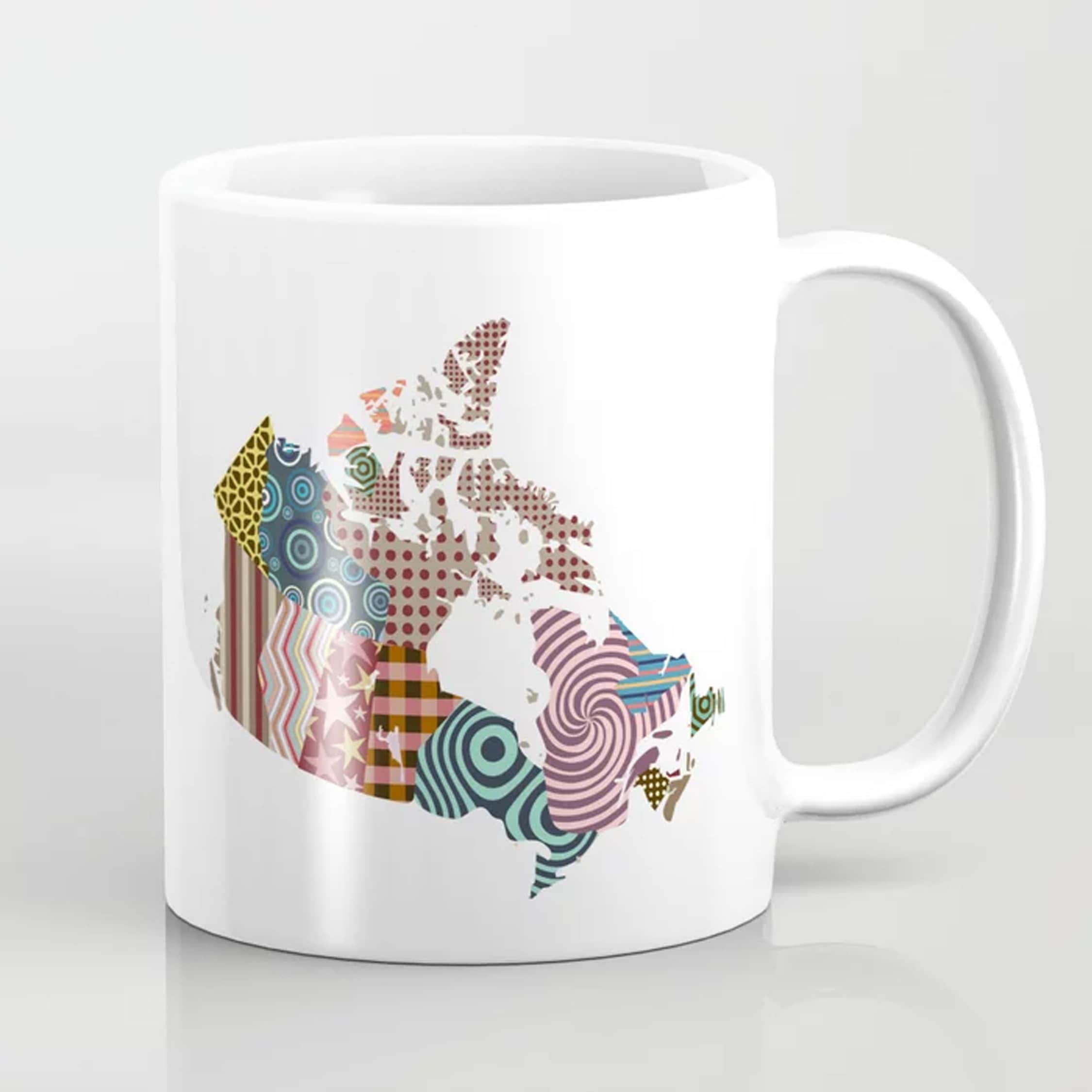 Canada Mug, Canadian Gift Map Ceramic Coffee Cup