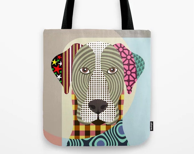 Great Dane Tote Bag, Dog Lover Gift