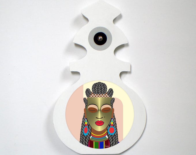 Black Girl Wall Art Wooden Sculpture Pop Art African American Natural Hair Decor Afrocentric Woman Art Gift