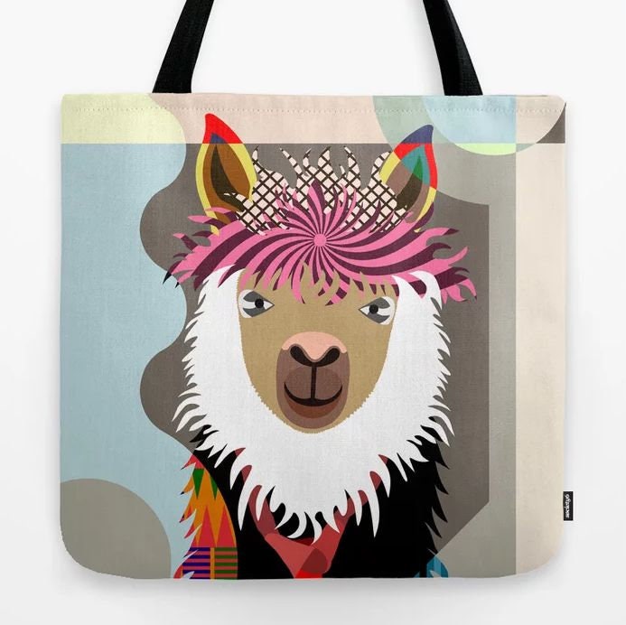 Llama Purse Alpaca Wallet, Hipster Animal Zipper Coin Pouch