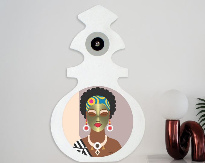 Black Woman Wooden Wall Sculpture African American Natural Hair Art Afrocentric Pop Art Home Decor 3D Wall Hanging Black Girl Gift